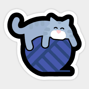 Kitty Yarn Ball Sticker